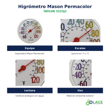 Higrómetro Mason Permacolor Taylor 5525J2