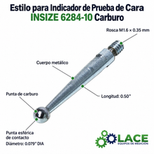 Estilo para Indicador de Prueba de Cara INSIZE 6284-10 Carburo