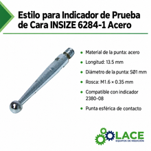 Estilo para Indicador de Prueba de Cara INSIZE 6284-1 Acero