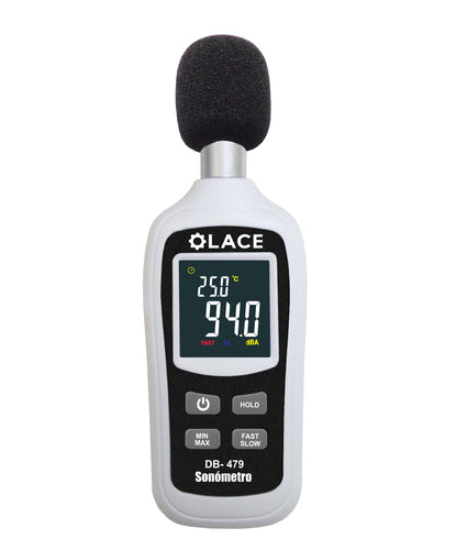 Sonómetro con termómetro DB-479