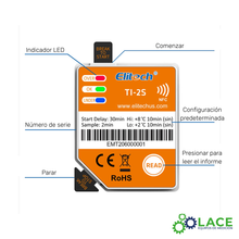 Indicador de temperatura desechable Elitech EliTag 2S -30°C a 60°C