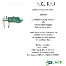 Calibrador Digital Insize 1102-150