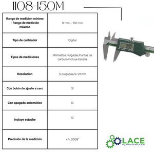 Calibrador digital Insize 1108-150M