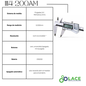 Calibrador digital Insize 1114-200AM