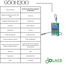 Medidor de espesor de recubrimiento Insize 9501-1200