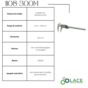 Calibrador digital Insize 1108-300M