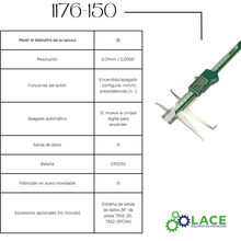 Calibrador Digital De Ranura Interior Insize 1176-150