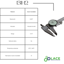 Pinza De Dial Insize 1311-12M