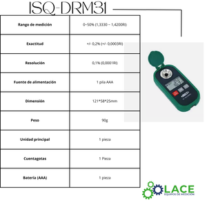 Refractómetro digital Insize ISQ-DRM31