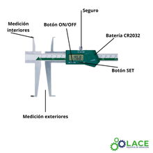 Calibrador Digital De Ranura Interior Insize 1176-150