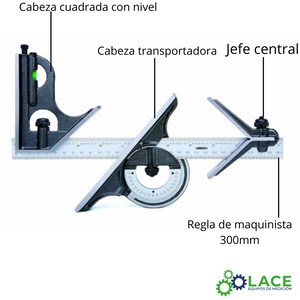 Juego de escuadras combinadas Insize 2278-180EM