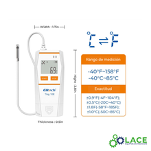 Data Logger Temperatura Elitech Tlog 10E -40°C a 85°C