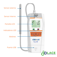 Data Logger Temperatura Elitech T-log 100E -40°C a 85°C