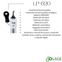 Luxómetro con sonda externa  LP-620