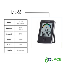 Termohigrómetro digital Taylor 1732 -10 A 50°C/20% A 95% HR