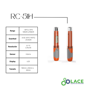 Termohigrómetro Data Logger Elitech RC-51H -30°C a 70°C