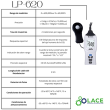 Luxómetro con sonda externa  LP-620