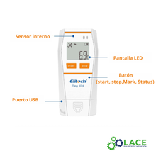 Data Logger Temperatura y Humedad Elitech Tlog 10H -30°C a 70°C / 0 a 100 %HR