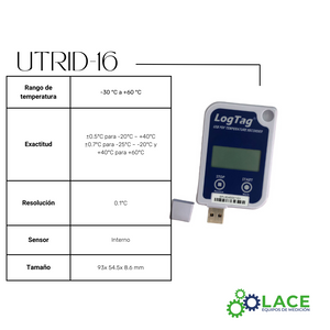 LogTag UTRID-16R DataLogger Temperatura -30 °C a +60 °C