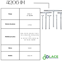 Juego de Calibres Telescópicos INSIZE 4206-1M 8–150 mm (6 piezas)
