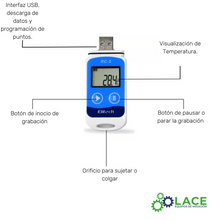 Termómetro Data Logger Elitech RC-5 -30°C a 70°C