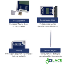 LogTag UTRID-16R DataLogger Temperatura -30 °C a +60 °C