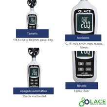 Anemómetro con termómetro AH-348