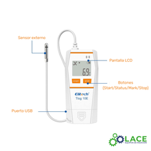 Data Logger Temperatura Elitech Tlog 10E -40°C a 85°C