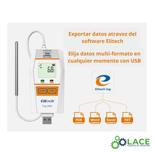 Data Logger Temperatura Elitech T-log 100EL -196°C a 150°C