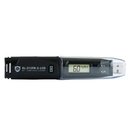 Data Logger Temperatura y Humedad Lascar EL-21CFR-2-LCD -35~80 °C, 0~100% HR