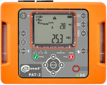 Probador de Electrodomésticos Portátil PAT-2 Resistencia PE 0.01 a 19.99 Ω, Aislamiento 0.50 a 99.9 MΩ y Fuga 0.01 a 19.9 mA