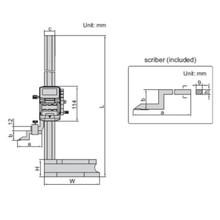 Calibrador de Altura Digital Insize 1156-600   0-600 mm / 0-24"