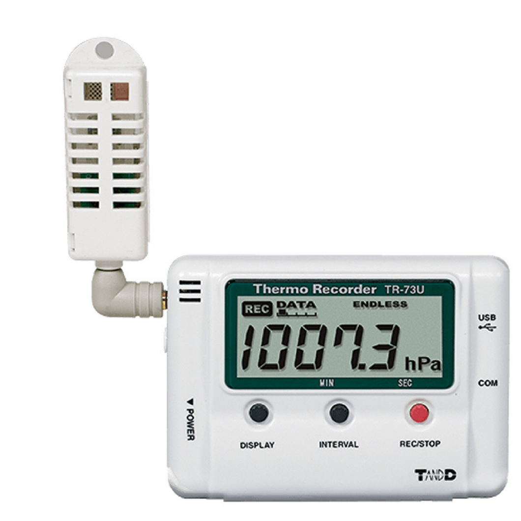 Data Logger Temperatura, Humedad y Presión TandD TR-73U 0~50 °C; 10~95 %HR; 750~1100 hPa