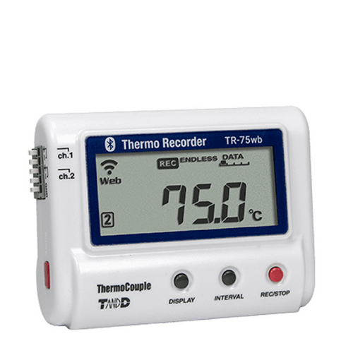 Data Logger Temperatura Termocupla (No Incluido) WiFi TandD TR-75-wb -199~1760 °C