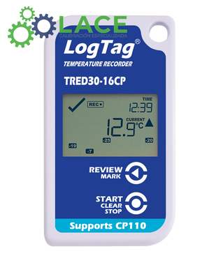 LogTag TRED30-16CP registrador de temperatura con sonda externa y pantalla LCD