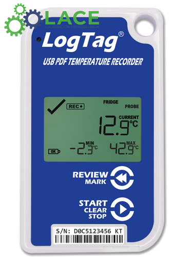 LogTag TRED30-16U: Registrador de Temperatura USB de Alta Precisión para Sonda Externa (Batería Reemplazable)