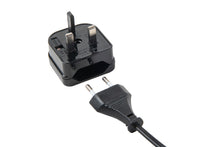 Adaptador de viaje (versión GB, 2 pines), UE (CEE 7/16) Tipo G (BS 1363)