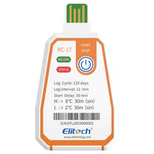 Elitech RC-17 registrador de temperatura desechable -30 °C ~ 70 °C