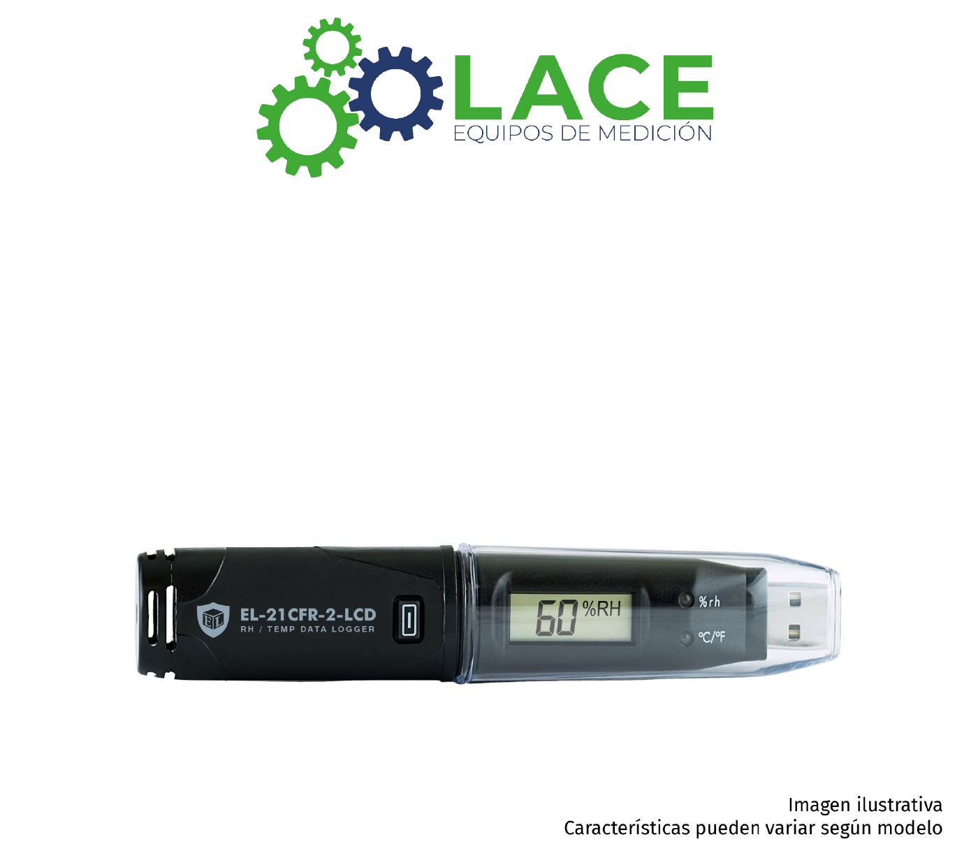 21CFR USB Temperature Data Logger with LCD Display by Lascar -  EL-21CFR-1-LCD